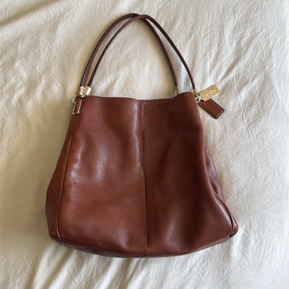 Coach Handbags - Beautiful Coach cognac leather handbag- perfect condition!